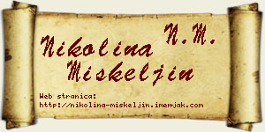 Nikolina Miškeljin vizit kartica